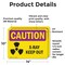 Signmission Radiation & Laser Sign, 10 in H x 14 in W, Vinyl Decal, Rectangle OS-2PACK-CR-D-1014-L-10200 - alternate 3